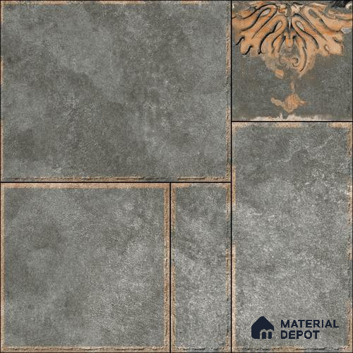 TL 01814 A Fossil Grey 12 x 12 inch Matte Finish Parking Anti Skid Vitrified Floor Tile - 8 mm (Random Design)