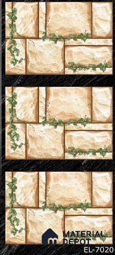 TL 01792 Stone Crema 18 x 12 inch Glossy Finish Ceramic Wall Tile - 7 mm