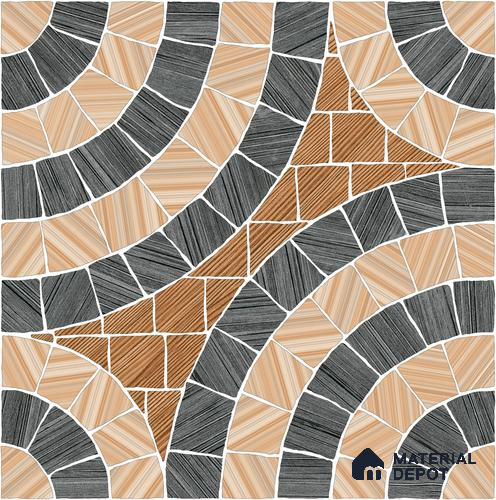 Parking Tile Geometric Beige 12 x 12 inch Anti Skid Matte Finish Vitrified Floor Tile - 8 mm | TL 01822 B | Suitable for Parking, Terrace & Outdoor Areas
