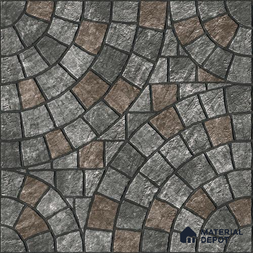 Parking Tile Geometric Black 12 x 12 inch Anti Skid Matte Finish Vitrified Floor Tile - 8 mm | TL 01822 C | Suitable for Parking, Terrace & Outdoor Areas