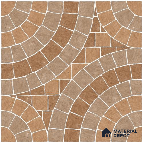 Parking Tile Stonish Brown 12 x 12 inch Anti Skid Matte Finish Vitrified Floor Tile - 8 mm | TL 01822 | Suitable for Parking, Terrace & Outdoor Areas
