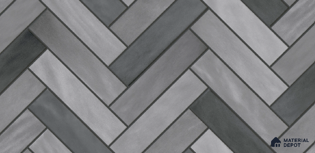 Faux Subway Wall Tile TL 10765 B Accent Grey Highlighter 2 ft x 1 ft Glossy Finish Ceramic Tile - 9 mm | Please Expect a Slight Variation of Pattern