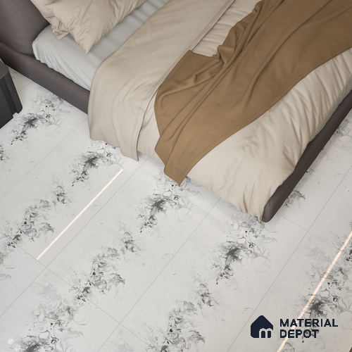 Marble Wall & Floor Tile TL 05118 B Marblis Blizzard Shine 4 ft x 2 ft Vitrified Endless Glossy Finish - 9 mm (Random 4) | Suitable for Living Room, Bedroom & Bathroom