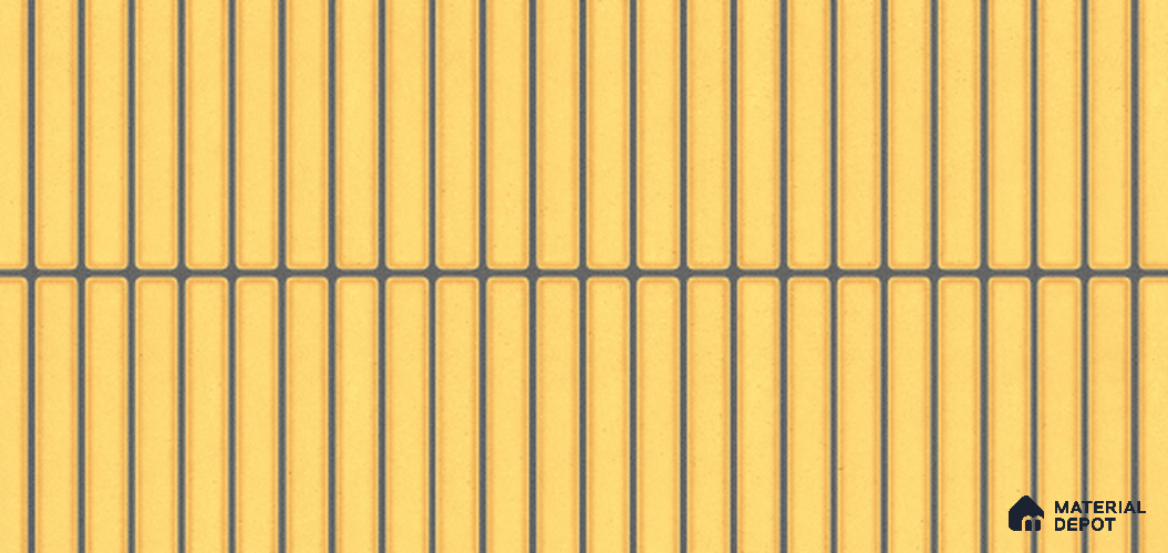 Faux Subway Wall Tile TL 10772 Citrine Yellow Highlighter 2 ft x 1 ft Glossy Finish Ceramic Tile - 9 mm | Please Expect a Slight Variation of Pattern