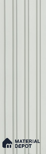 White Plain Colour Louver PN 05928 8 ft x 6 inch Charcoal Panel - 11 mm | Suitable for Feature Wall, TV Unit & Living Room | Width is Subjected to 5% Variation