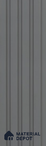 Grey Plain Colour Louver PN 05924 8 ft x 6 inch Charcoal Panel - 10 mm | Suitable for Feature Wall, TV Unit & Living Room | Width is Subjected to 5% Variation