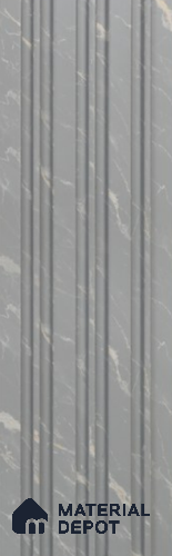 Grey Marble Louver PN 05913 8 ft x 6 inch Charcoal Panel - 10 mm | Suitable for Feature Wall, TV Unit & Living Room | Width is Subjected to 5% Variation