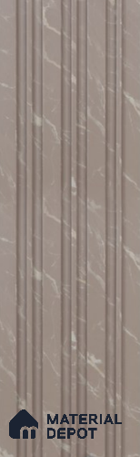 Brown Marble Louver PN 05914 8 ft x 6 inch Charcoal Panel - 10 mm | Suitable for Feature Wall, TV Unit & Living Room | Width is Subjected to 5% Variation