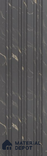 Grey Marble Louver PN 05917 8 ft x 6 inch Charcoal Panel - 10 mm | Suitable for Feature Wall, TV Unit & Living Room | Width is Subjected to 5% Variation