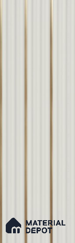 White Plain Colour Louver PN 05894 8 ft x 6 inch Charcoal Panel - 10 mm | Suitable for Feature Wall, TV Unit & Living Room | Width is Subjected to 5% Variation