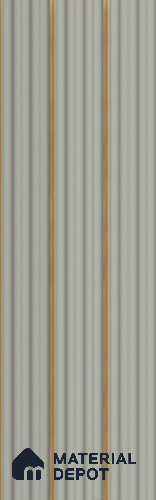 Grey Plain Colour Louver PN 05896 8 ft x 6 inch Charcoal Panel - 10 mm | Suitable for Feature Wall, TV Unit & Living Room | Width is Subjected to 5% Variation