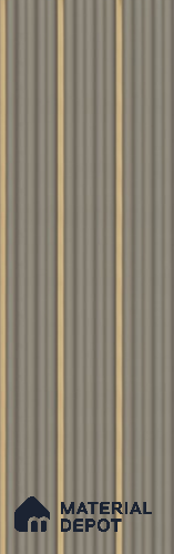 Grey Plain Colour Louver PN 05898 8 ft x 6 inch Charcoal Panel - 10 mm | Suitable for Feature Wall, TV Unit & Living Room | Width is Subjected to 5% Variation