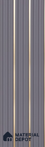 Blue Plain Colour Louver PN 05901 8 ft x 6 inch Charcoal Panel - 10 mm | Suitable for Feature Wall, TV Unit & Living Room | Width is Subjected to 5% Variation