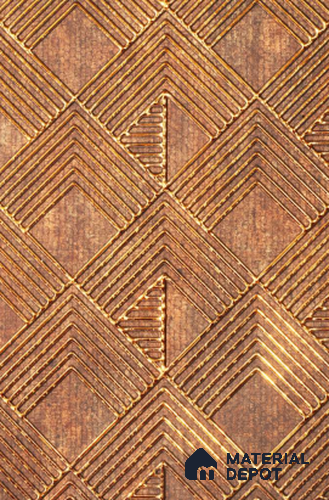 Brown Patterned Look PVC Decorative Wall Panel PN 02970 8 ft x 2 ft - 3 mm | Suitable for Feature Wall, TV Unit & Living Room | Width is Subjected to 5% Variation