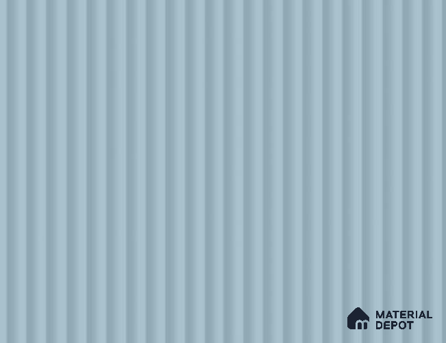 Powder Blue Fluted Solid Color LM 23781 8 ft x 4 ft High Gloss Finish Acrylic Laminate - 3 mm | Suitable for TV Unit,Wardrobe, Kitchen Cabinets
