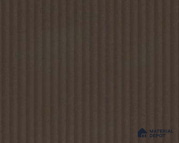 Chocolate Brown Fluted Solid Color LM 23748 8 ft x 4 ft High Gloss Finish Acrylic Laminate - 3 mm | Suitable for TV Unit,Wardrobe, Kitchen Cabinets