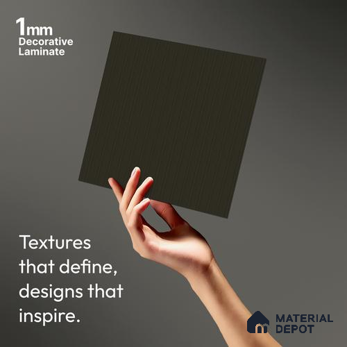 Grey Textured Solid Look LM 03813 8 ft x 4 ft Texture Finish Decorative Laminate - 1 mm | Suitable for TV Unit, Wardrobe, Kitchen Cabinets