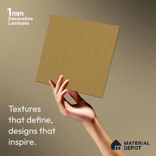 Brown Metallic Look LM 03814 8 ft x 4 ft Matte Finish Decorative Laminate - 1 mm | Suitable for TV Unit, Wardrobe, Kitchen Cabinets