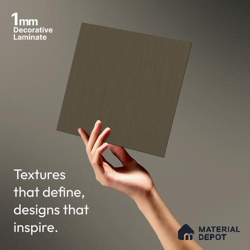Charcoal Brown Solid Colors Look LM 03818 8 ft x 4 ft Matte Finish Decorative Laminate - 1 mm | Suitable for Living Room, Kitchen, Office