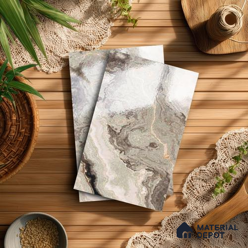 Beige Marble Look LM 20117 8 ft x 4 ft Glossy Finish Decorative Laminate - 1 mm | Suitable for TV Unit, Wardrobe, Kitchen Cabinets