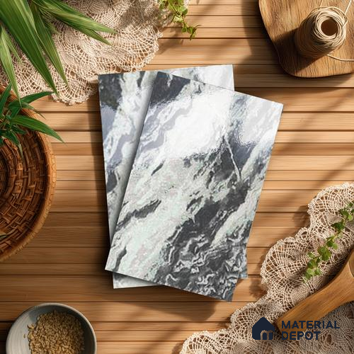 Beige Marble Look LM 20124 8 ft x 4 ft Glossy Finish Decorative Laminate - 1 mm | Suitable for TV Unit, Wardrobe, Kitchen Cabinets