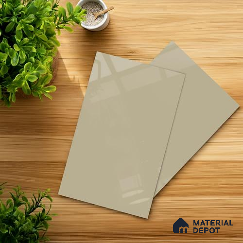 Beige Solid Colors look 2B4702 A 8 Muted Blush 8 ft x 4 ft Glossy Finish Decorative Laminate - 1 mm | Suitable for Living Room, Kitchen, Office | Matching Edgeband 1054 from E3