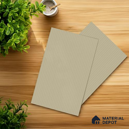 Muted Blush Beige Fluted Solid Color 2B4702 A 191 Beige Muted Blush 8 ft x 4 ft Matte Finish Decorative Laminate - 1 mm | Suitable for TV Unit,Wardrobe, Kitchen Cabinets