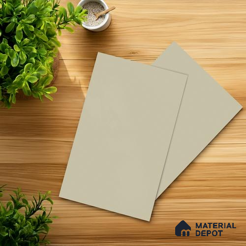 Cream Solid Colors look 2B4728 A 155 Pale Ash 8 ft x 4 ft Matte Finish Decorative Laminate - 1 mm | Suitable for Living Room, Kitchen, Office | Matching Edgeband 1052 from E3
