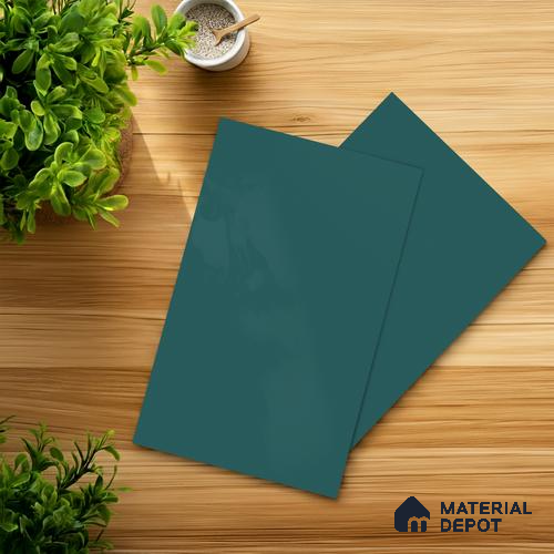 Blue Solid Colors look 2B4701 A 155 Tide Teal 8 ft x 4 ft Matte Finish Decorative Laminate - 1 mm | Suitable for Living Room, Kitchen, Office | Matching Edgeband 10194 from Prism