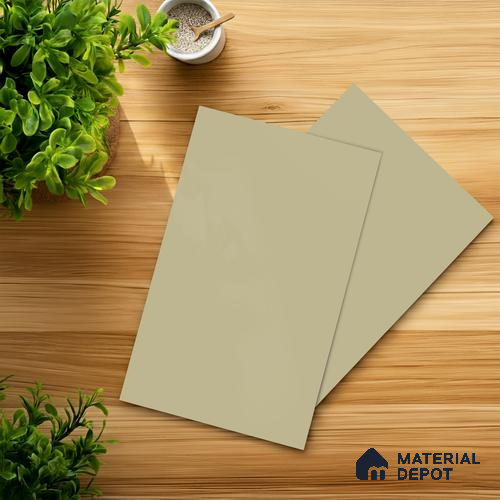 Beige Solid Colors look 2B8062 A 155 Clay Mist 8 ft x 4 ft Matte Finish Decorative Laminate - 1 mm | Suitable for Living Room, Kitchen, Office | Matching Edgeband 75705 from Rehau