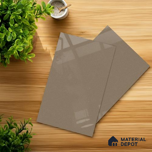 Brown Solid Colors look 2B8063 A 8 Faded Cocoa 8 ft x 4 ft Glossy Finish Decorative Laminate - 1 mm | Suitable for Living Room, Kitchen, Office | Matching Edgeband 110135 from Rehau