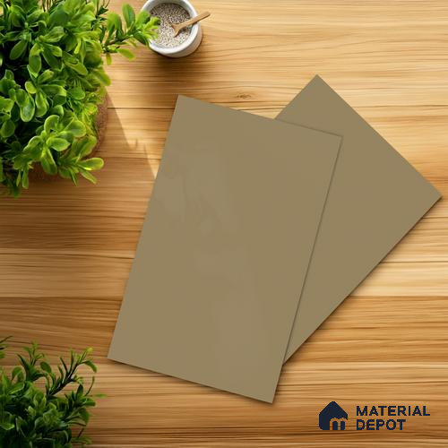 Beige Solid Colors look 2B4142 A 155 Toffee Taupe 8 ft x 4 ft Matte Finish Decorative Laminate - 1 mm | Suitable for Living Room, Kitchen, Office | Matching Edgeband 10113 from Prism