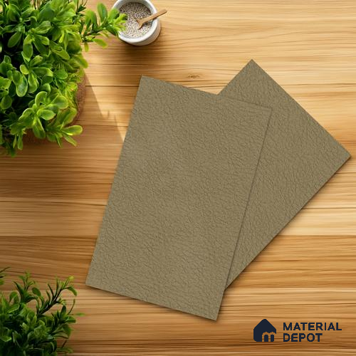 Brown Leather look 2B4142 A 197 Dusty Mocha 8 ft x 4 ft Texture Finish Decorative Laminate - 1 mm | Suitable for Bedroom, TV Unit, Wardrobe, Kitchen Cabinet | Matching Edgeband 10113 from Prism