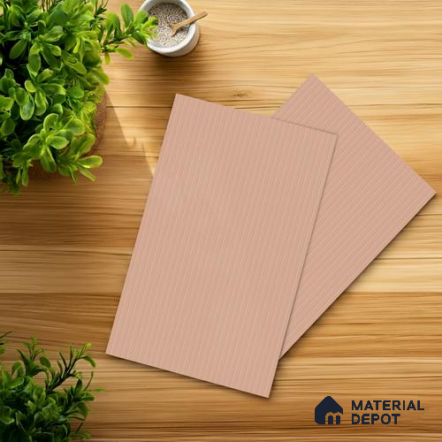 Blush Pink Fluted Solid Color 2B8119 A 191 Blush 8 ft x 4 ft Matte Finish Decorative Laminate - 1 mm | Suitable for TV Unit,Wardrobe, Kitchen Cabinets