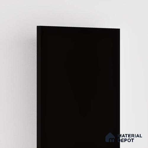 Jet Black Solid Colors Look LM 21709 8 ft x 4 ft High Gloss Finish 6H Anti Scratch Acrylic Laminate - 1.5 mm | Suitable for Living Room, Kitchen, Office