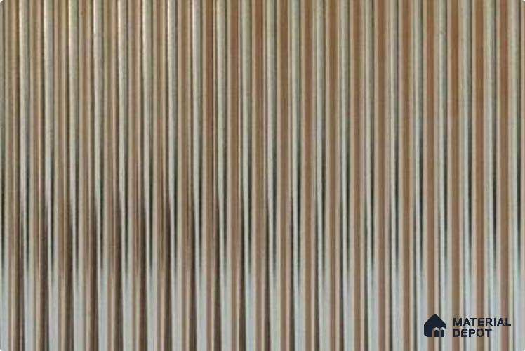 Self Adhesive Mirror Fluted LM 23850 8 ft x 4 ft High Gloss Finish Acrylic Laminate - 3 mm | Suitable for TV Unit,Wardrobe, Kitchen Cabinets