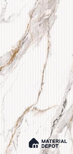 Marble Fluted LM 23746 8 ft x 4 ft High Gloss Finish Acrylic Laminate - 3 mm | Suitable for TV Unit,Wardrobe, Kitchen Cabinets