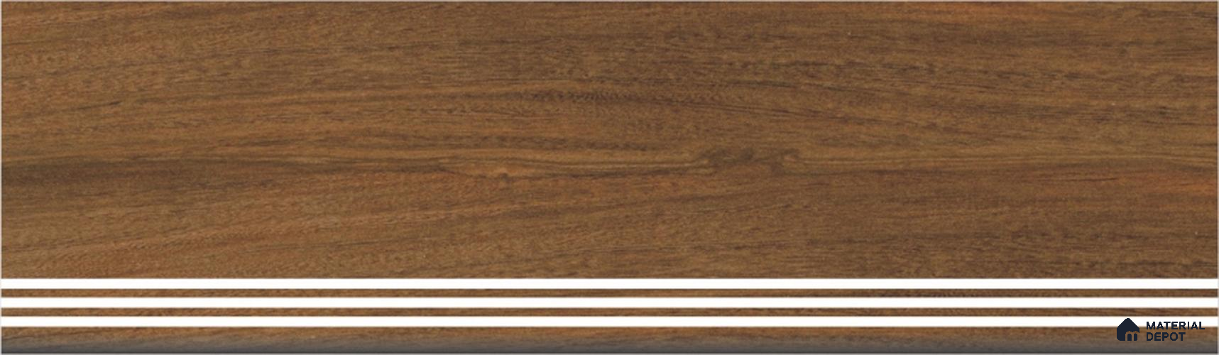 Earth Brown Step Tile Matte Finish TL 02558 3 ft x 1 ft Vitrified Stair Tile - 9.5 mm