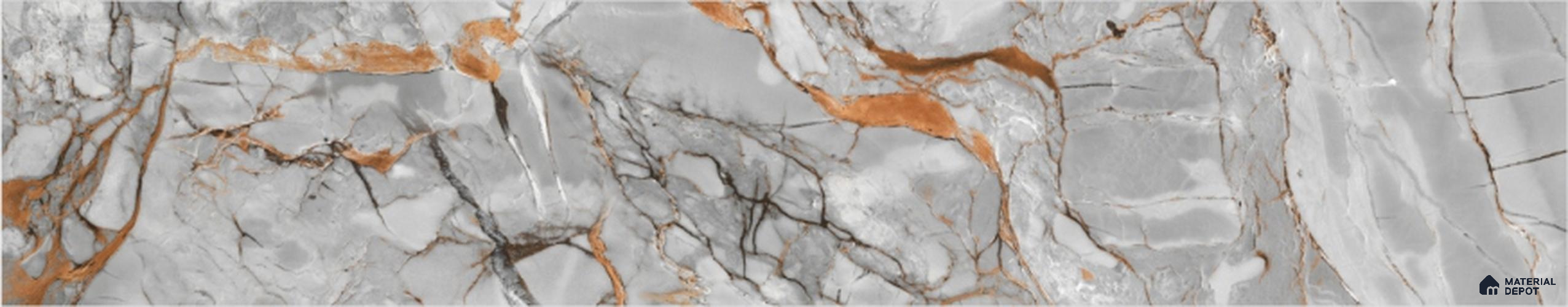 Amber Vein Step Tile Matte Finish TL 02549 3 ft x 1 ft Vitrified Stair Tile - 9.5 mm