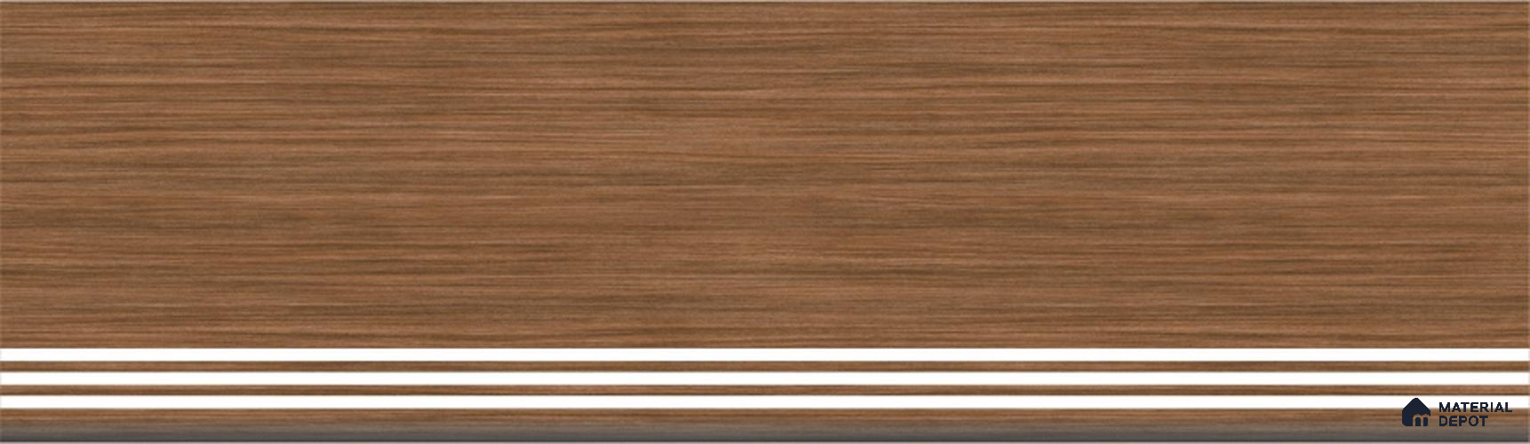 Chocolate Brown Step Tile Matte Finish TL 02553 D Vitrified Stair Tile - 9.5 mm | Riser Tile (3 ft x 8 inch)