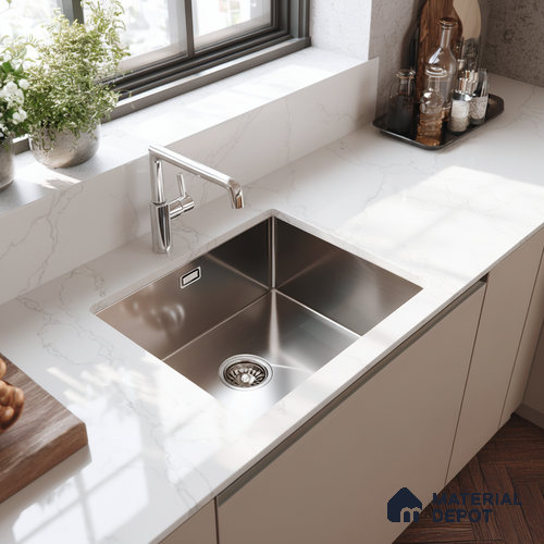 Belina Quartz QR 00078 Diana Aurelia Viola Series 10.75 ft x 5.42 ft Quartz - 20 mm | 7 Years Warranty | Suitable for Kitchen, Restaurant, Counter Tops, Dining, Reception, office