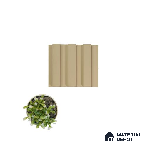 PN 00081 Block Patterned Beige Pastels 9.5 ft x 4.7 inch Premium MDF Louver/Panel - 18 mm | Image 02