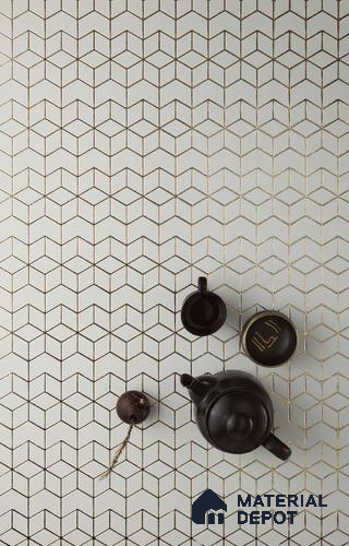 White Patterned Look Charcoal Decorative Wall Panel PN 05056 8 ft x 2 ft - 4 mm | Suitable for Feature Wall, TV Unit & Living Room | Width is Subjected to 5% Variation