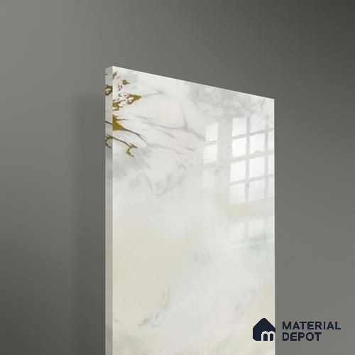 Ferrero 1B 0723 Gold Horizon 8 ft x 4 ft Lazer Marble Series High Gloss Finish Acrylic Laminate - 1.5 mm (LM 01113) | Matching Edgeband Code - 723 |  Suitable for TV Unit, Wardrobe, Kitchen Cabinets