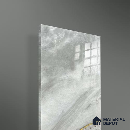 Ferrero 1B 0725 Cloud Vein 8 ft x 4 ft Lazer Marble Series High Gloss Finish Acrylic Laminate - 1.5 mm (LM 01115) | Matching Edgeband Code - 725 |  Suitable for TV Unit, Wardrobe, Kitchen Cabinets