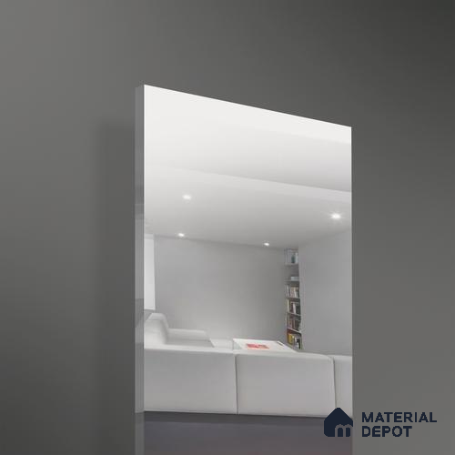 Ferrero 1B 0146 Silver Gleam 8 ft x 4 ft Mirror Series High Gloss Finish Acrylic Laminate - 1.5 mm (LM 01132) | Suitable for Kitchen Cabinets, Study Areas, Wardrobe