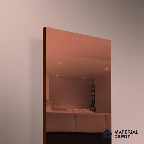 Ferrero 1B 0148 Peachy Reflect 8 ft x 4 ft Mirror Series High Gloss Finish Acrylic Laminate - 1.5 mm (LM 01134) | Suitable for Kitchen Cabinets, Study Areas, Wardrobe
