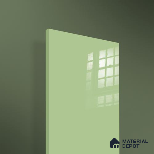 Ferrero 1B 0864 Pista Green 8 ft x 4 ft Solid Series High Gloss Finish Acrylic Laminate - 1.5 mm (LM 01156) | Matching Edgeband Code - 864 | Suitable for Kitchen Cabinets, Study Areas, Wardrobe
