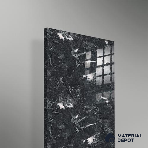Ferrero 2A 01908 Black Frost 8 ft x 4 ft High Gloss Finish 6H Anti Scratch Acrylic Laminate - 1.5 mm | Suitable for Bedroom, TV Unit, Wardrobe, Kitchen Cabinet