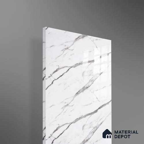Ferrero 2A 01912 Stone Frost 8 ft x 4 ft High Gloss Finish 6H Anti Scratch Acrylic Laminate - 1.5 mm | Suitable for Bedroom, TV Unit, Wardrobe, Kitchen Cabinet